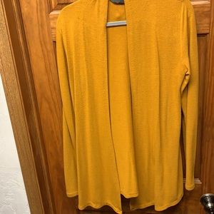 Mustard yellow open cardigan